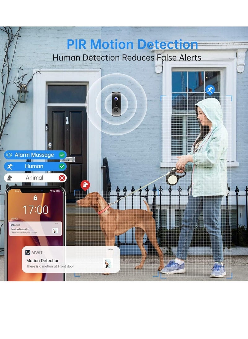 Doorbell Camera Video Doorbell Wireless with Chime 1080P HD Smart WiFi Security Camera Doorbell with PIR Motion Detection, 2-Way Audio, Night Vision Wide Angle - Image 3