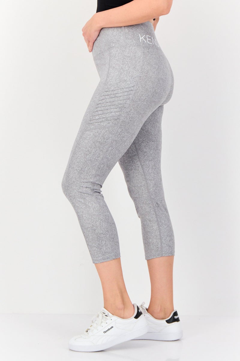 KENDALL + KYLIE Women Sportswear Fit Heather Yoga Tights, Grey - Image 2