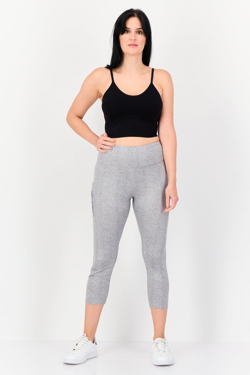 KENDALL + KYLIE Women Sportswear Fit Heather Yoga Tights, Grey - Image 3