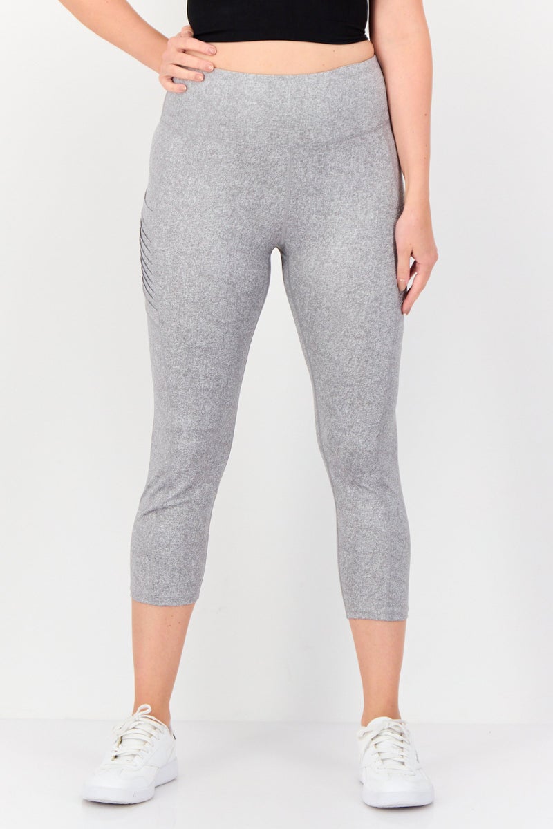 KENDALL + KYLIE Women Sportswear Fit Heather Yoga Tights, Grey - Image 1