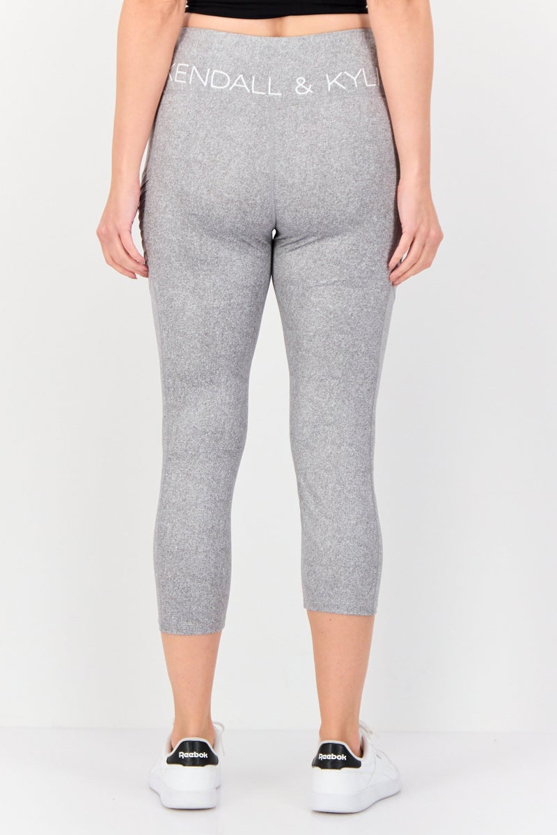 KENDALL + KYLIE Women Sportswear Fit Heather Yoga Tights, Grey - Image 4