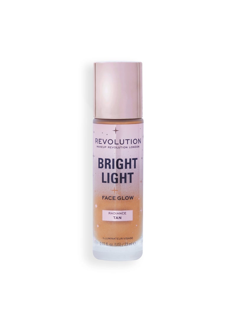 REVOLUTION Makeup Revolution Bright Light Face Glow Liquid Highlighter – Radiance Tan - Image 1