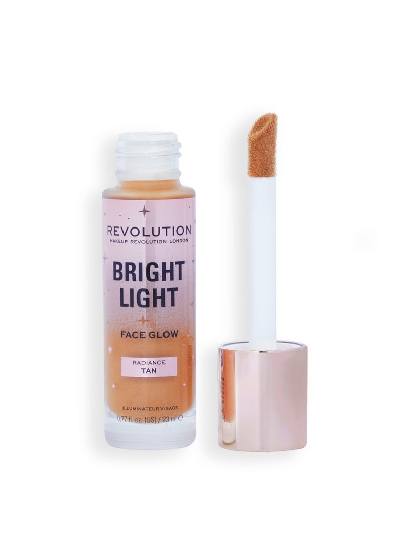 REVOLUTION Makeup Revolution Bright Light Face Glow Liquid Highlighter – Radiance Tan - Image 2
