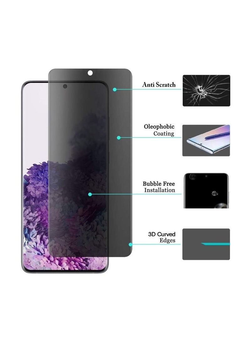 Nano Privacy Screen protector compatible with Samsung Galaxy S20+ Screen Protector Tempered Glass [Anti-Glare][HD Full Coverage][Easy Installation][Scratch Resistant][9H Hardness] - Image 2
