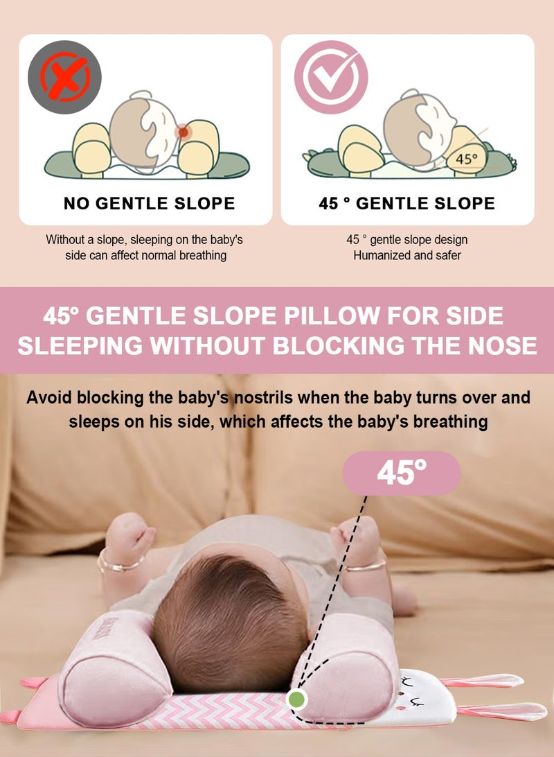 URbazaar Baby Head Shaping Pillow, Newborn Pillow to Prevent Flat Head, Baby Head Pillow,Flat Head Baby Pillow, Baby Sleeping Pillow, Baby Pillows for Sleeping for 0-3 Years - Image 5