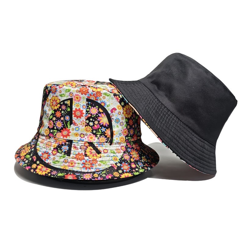 Bat Bucket Hat Double-sided Sun Protection Hat Polyester - Image 2