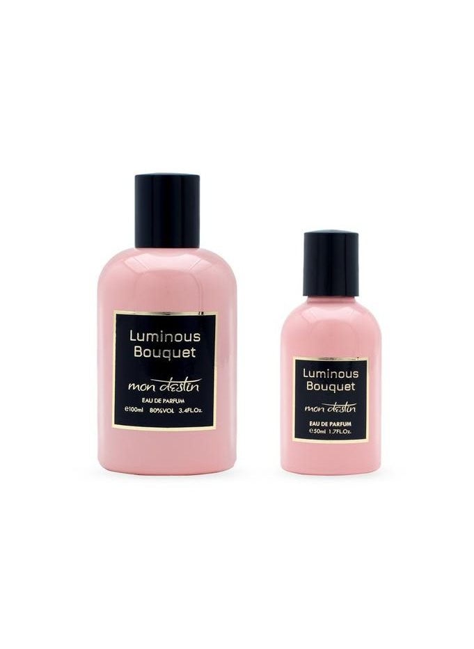 Mon Destin - Mon Destin Perfumes Luminous Bouquet Eau De Parfum 100ML +50ML Gift Set for Women Inspired by Escada Miami Blossom - Image 1