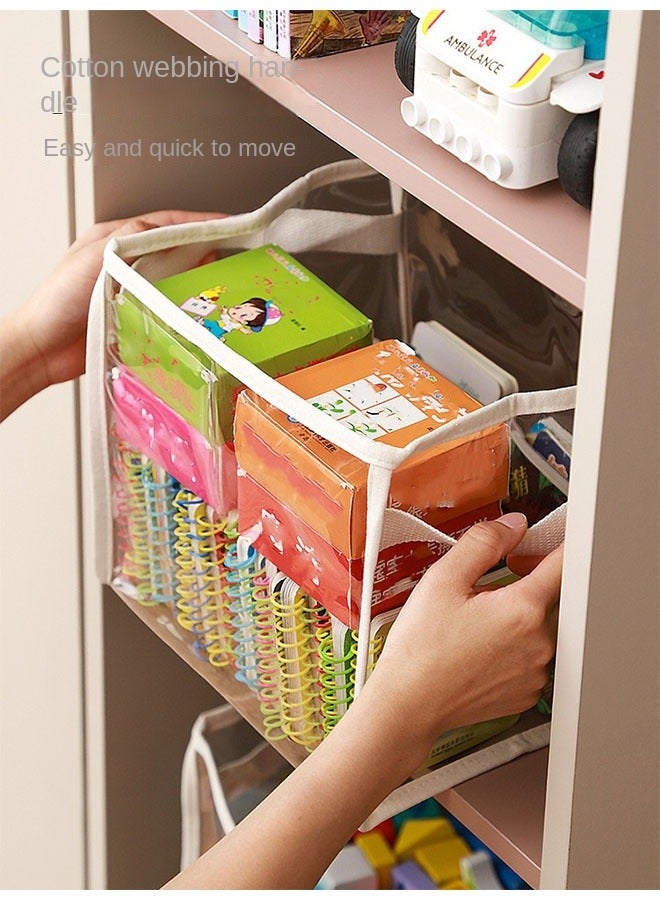 Bukela Transparent Storage Bag PVC Waterproof Large Capacity Organizer for Toys Clothes Dolls Beige Square Medium 25x28x28cm  - Image 5