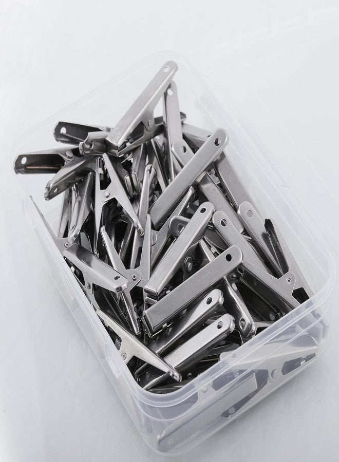 COPY LINE Premium Stainless Steel Hanging Clips for Drying Clothes - Oreo Clip Multipurpose Cloth Pins for Indoor and Outdoor Use, Strong and Durable Clipper for Hanging Comes with Storage Box: 36 pc - Image 4