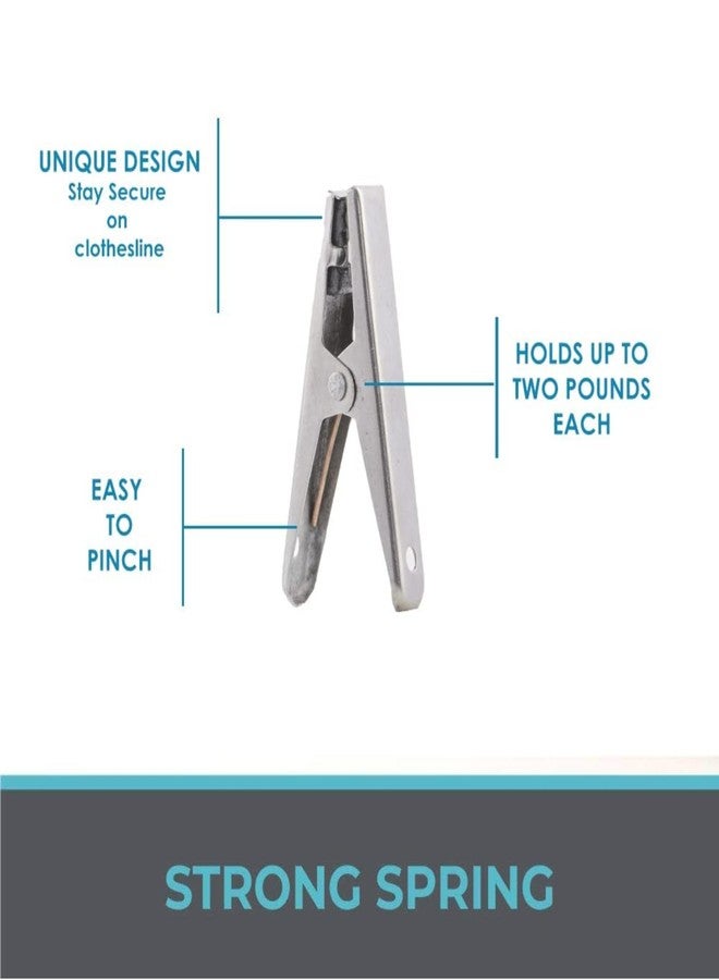 COPY LINE Premium Stainless Steel Hanging Clips for Drying Clothes - Oreo Clip Multipurpose Cloth Pins for Indoor and Outdoor Use, Strong and Durable Clipper for Hanging Comes with Storage Box: 36 pc - Image 5