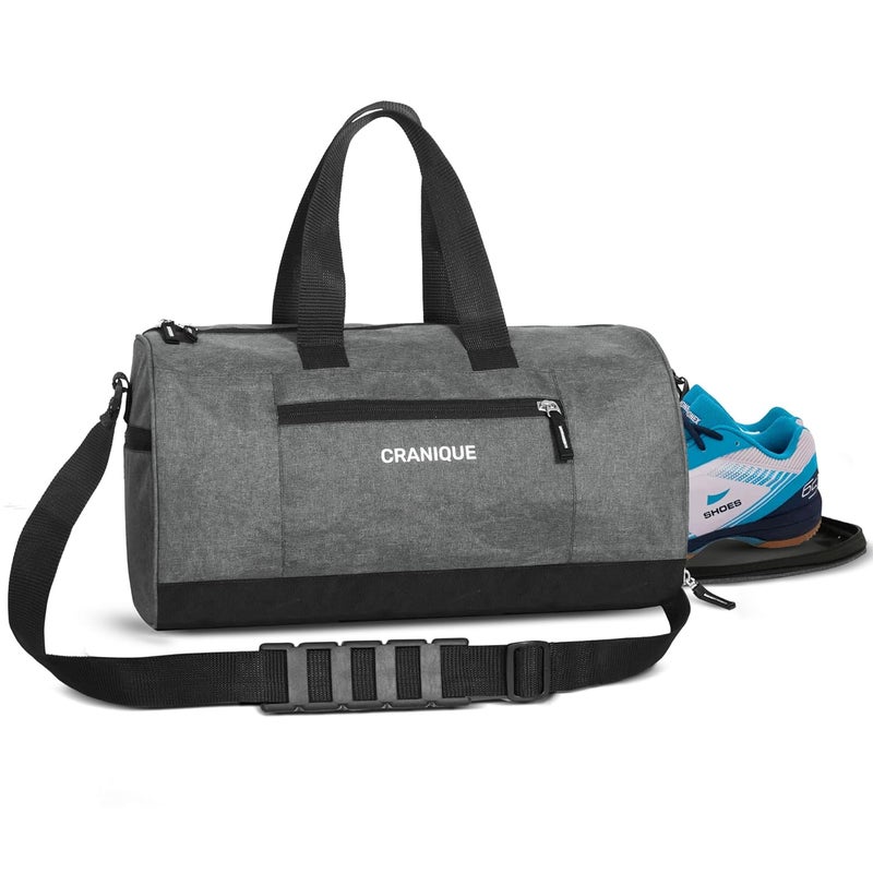 Cranique 23L Duffle Gym Bag with Shoe Compartment Shoulder Strap | Gym Bag for Men & Women | Sports Bag | Kit Bag (QGB2-Grey) - Image 1