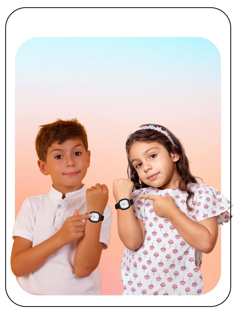 SPIKY Analog Watch for Kids (Black) | Water Resistant & Lightweight | Durable & Soft Silicone Strap | Stylish Unisex Birthday Gift | Casual Analogue Wrist Watches for Boys & Girls | Age 3-12 Years - Image 4