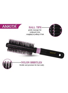 Ankita Hair Brush With Nylon Bristle Allpurpose Colors May Vary (212) By Chhavi Creation  - Image 4