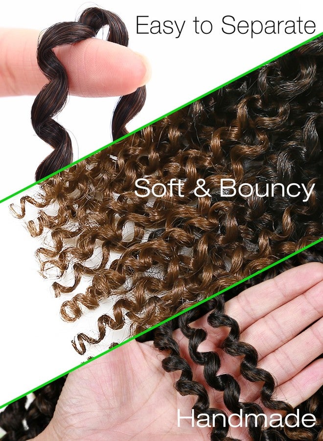 Lady Miranda إضافات شعر كروشيه مجعد أفرو للسيدات ميراندا - شعر ضفائر مارليبوب للنساء السود - تجعيد جيري، 6X ضفيرة، إضافات صناعية قصيرة من باشن تويست (بني أومبري) - Image 5