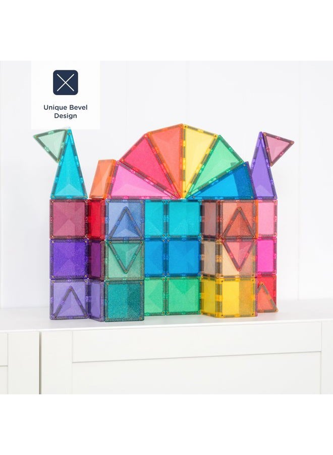 Connetix 48 x Glitter Castle Magnetic Tiles - Image 3