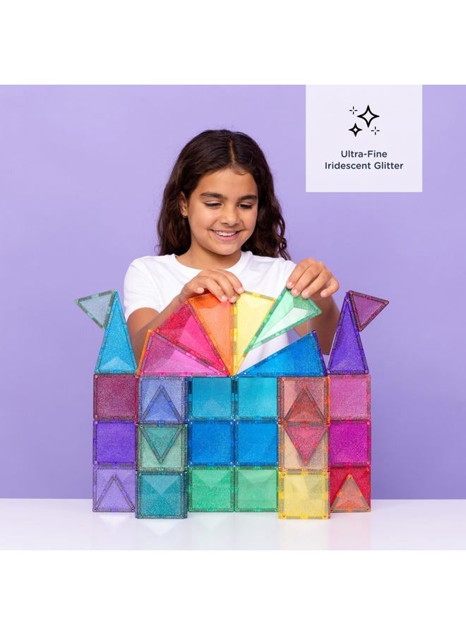 Connetix 48 x Glitter Castle Magnetic Tiles - Image 5