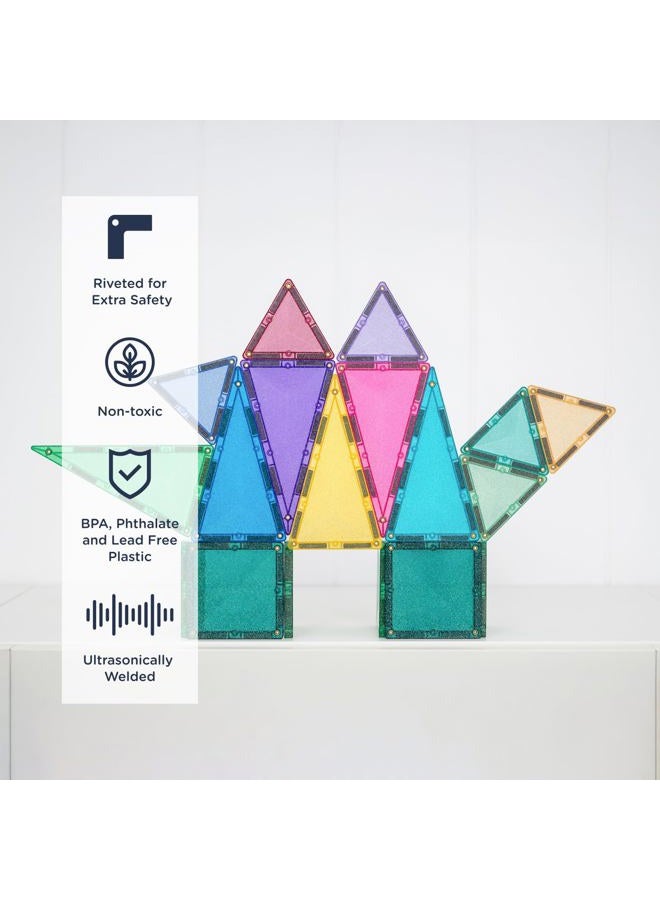 Connetix 48 x Glitter Castle Magnetic Tiles - Image 2