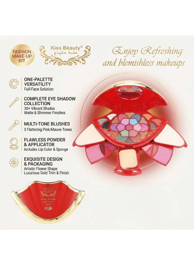 Kiss Beauty Fashion Make-Up Kit | Fresh & Flawless Look | Romantic Makeup Gift Set - Image 3
