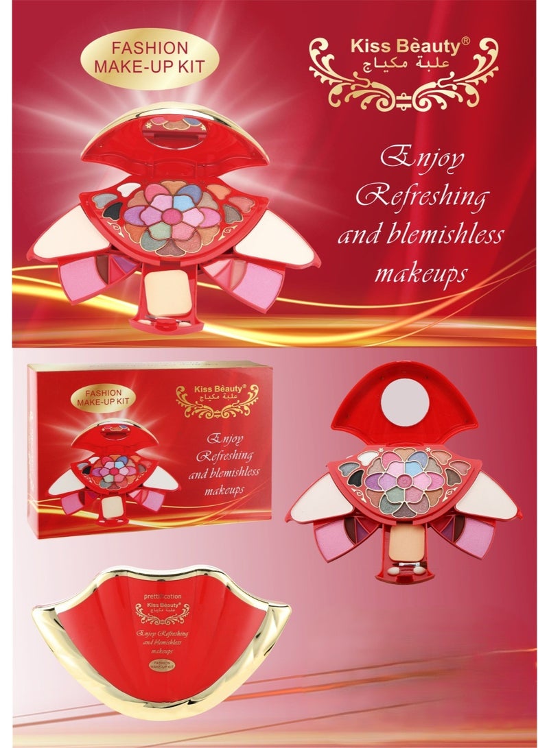 Kiss Beauty Fashion Make-Up Kit | Fresh & Flawless Look | Romantic Makeup Gift Set - Image 5