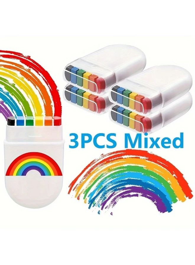 3 Rainbows Crayon Paint Set For Colorful Theme Birthday Party Supplies - Image 2