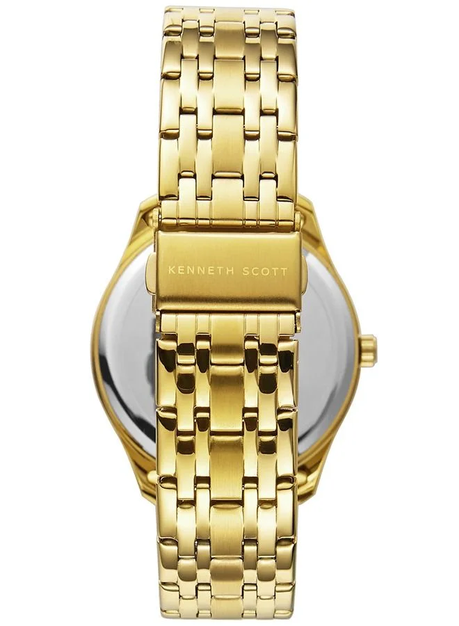KENNETH SCOTT Kenneth Scott Men's White Dial Analog Watch - K22015-GBGW