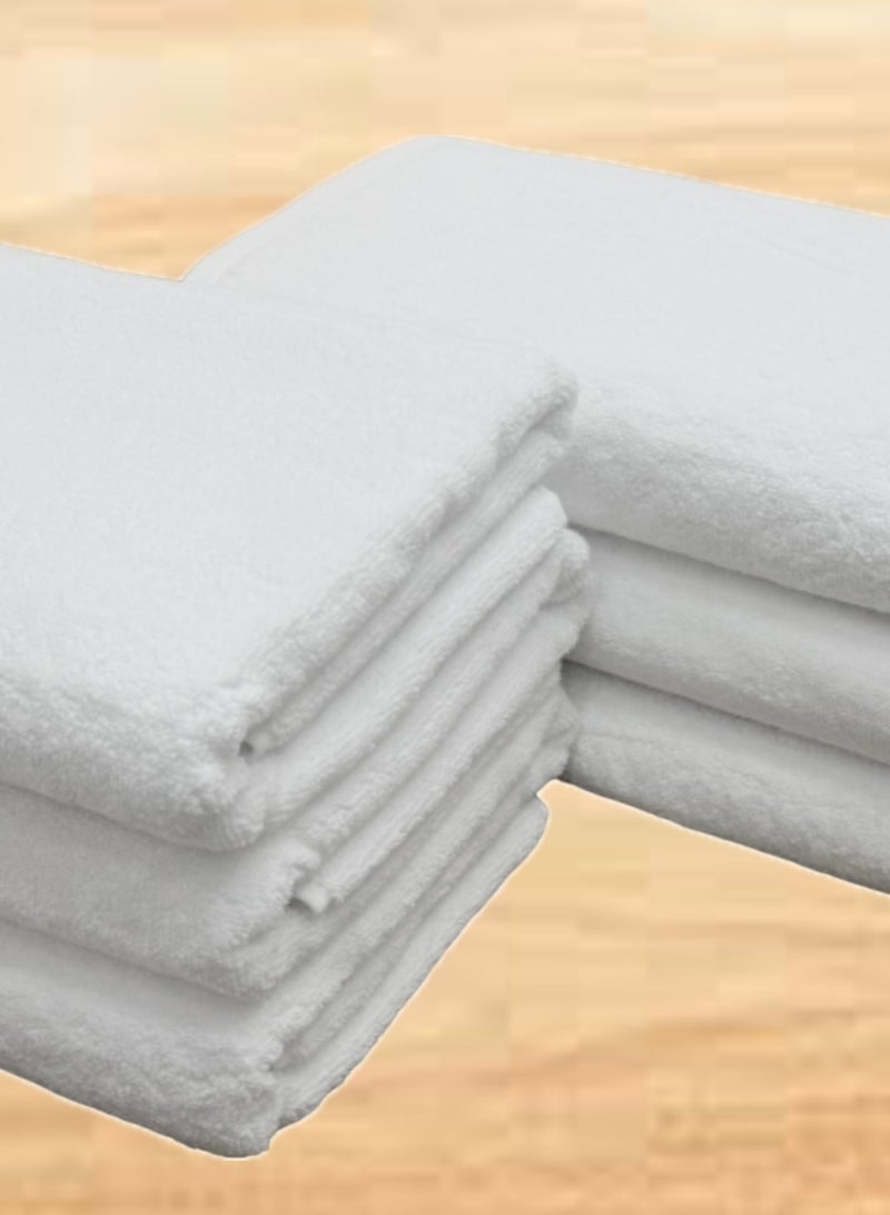 Hayat Premium  Bath Towel (70*140 cm) - 100% Combed Cotton Highly Absorbent and Quick Dry Medium Size Bath Towel - Super Soft Hotel Quality Towel (White)-6 Pieces - Image 1