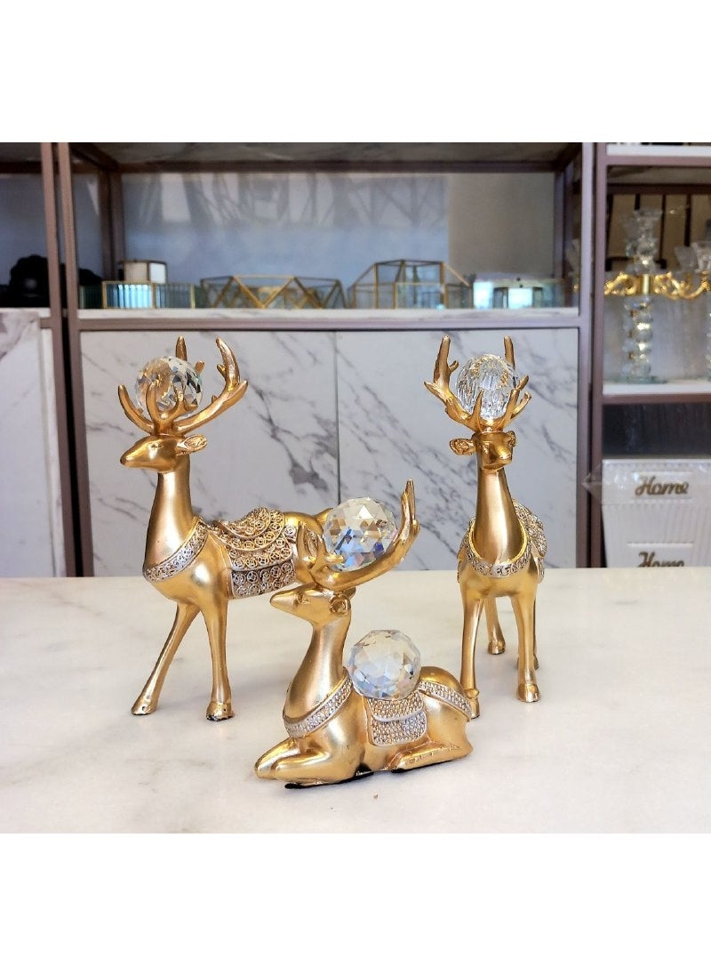Generic Gazelle set, 3 pieces. Available in black, white and gold. Long size: 18 cm. Short size: 12 cm.  - Image 2