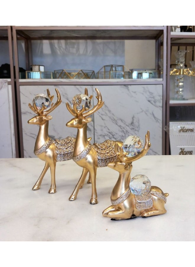 Generic Gazelle set, 3 pieces. Available in black, white and gold. Long size: 18 cm. Short size: 12 cm.  - Image 3