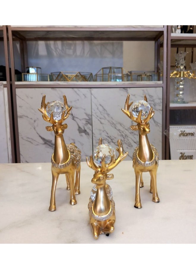 Generic Gazelle set, 3 pieces. Available in black, white and gold. Long size: 18 cm. Short size: 12 cm.  - Image 1