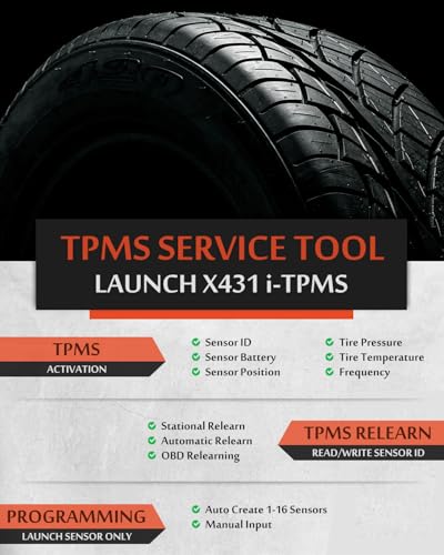 LAUNCH X-431 i-TPMS Tire Pressure Monitor System Service Tool Work with X-431 Scanner and i-TPMS APP Supports 315/433MHz Sensors - [Upgraded Version of TSGUN] - Image 3