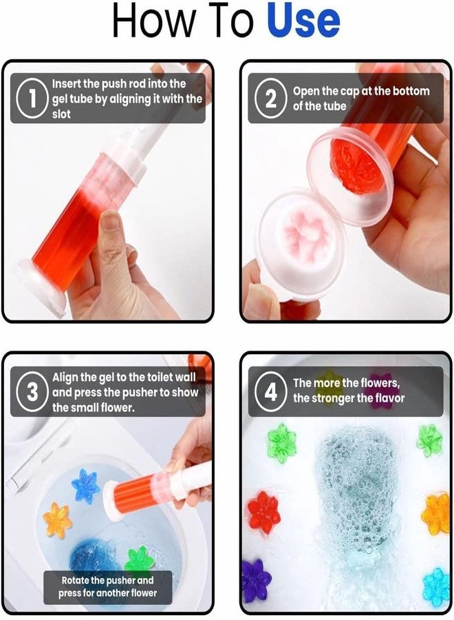 FORGEOG-ToIlet Gel-ToilEt-Cleaner-Bathroom Cleaner-TOilet Refills-Flower ToilEt Gel Stamp-ToileT Fresheners Gel ToilEt-Air Fresher-ToiLet Air Fresher-ToilEt cleaner gel(1 pic)(Multi Color) (KQ4) - Image 2