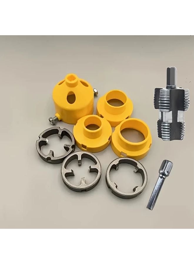 Electric Drill Pipe Threading Kit Alloy Steel Step Drill Bit Set 1 Set - Image 1