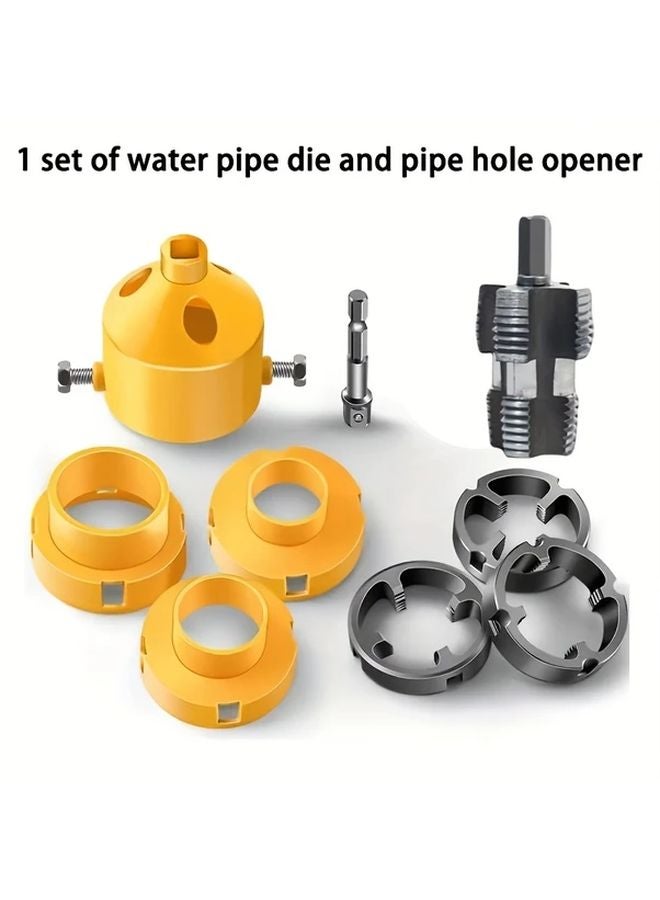 Electric Drill Pipe Threading Kit Alloy Steel Step Drill Bit Set 1 Set - Image 2