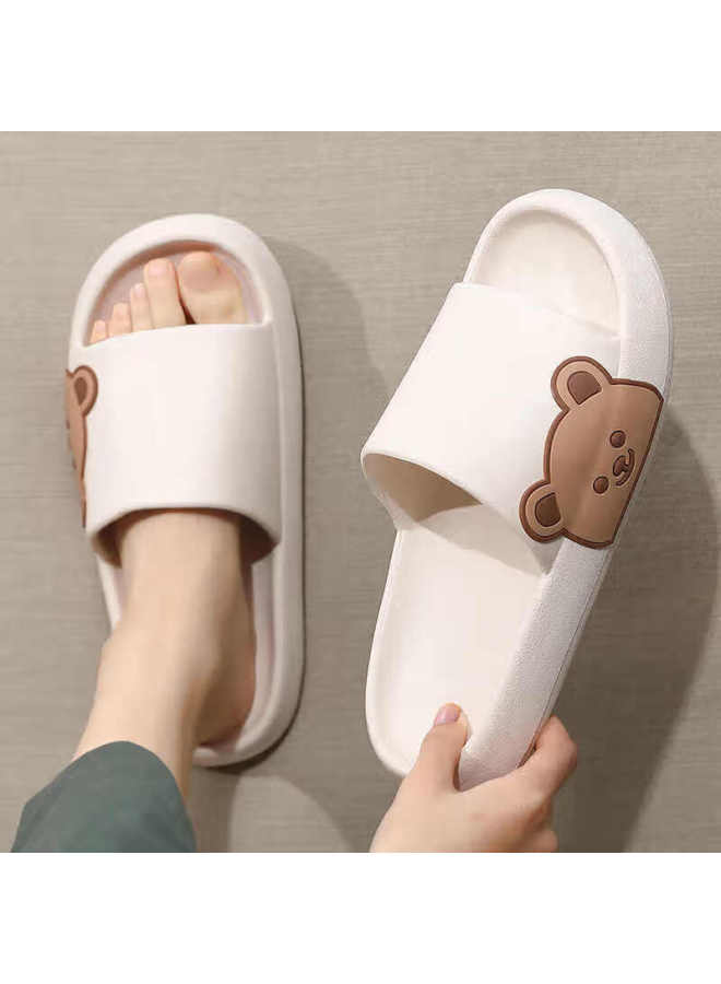 YUZHAOLIN Yuzhaolin Unisex Eva Cartoon Couple Home Bathroom Shower Slippers Yy508 Black Size 44/45  - Image 2