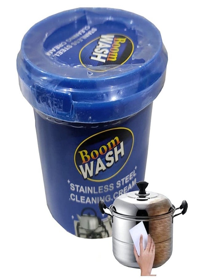 QURAX Oven & Cookware Cleaner Stainless Steel Cleaning Paste Remove Stains from Pots Pans Multi-Purpose Cleaner & Polish Removes Household Clean Universal Cleaning Paste for Removing Rust - Image 1