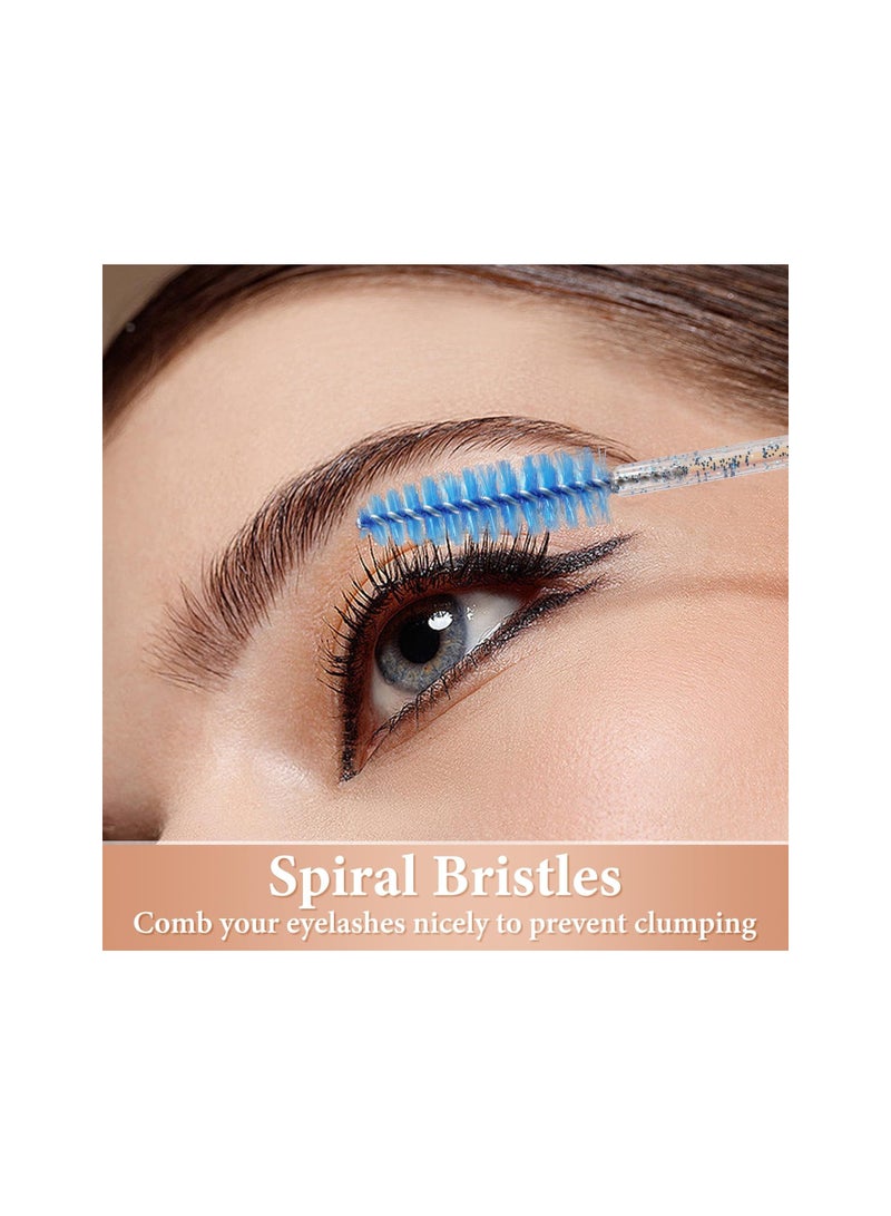 Mn 50 Piecs of Spoolies with Crystal Plastic Lash Spoolies for Eyelash Extensions - Image 2