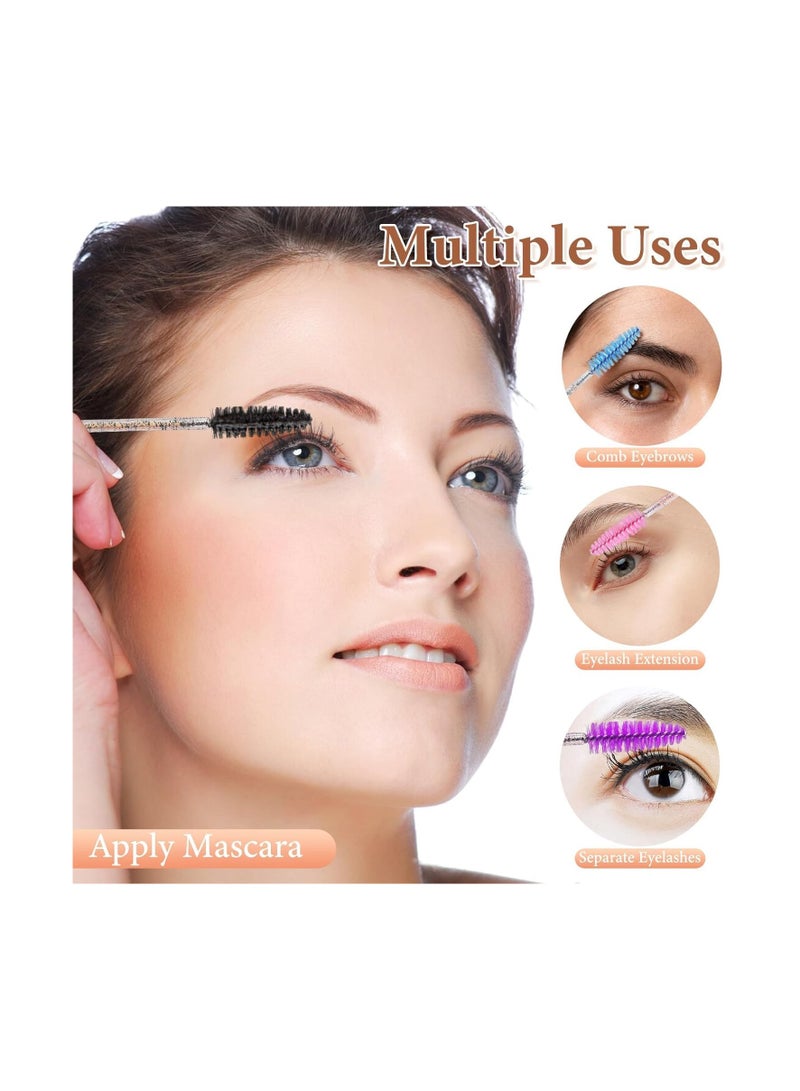 Mn 50 Piecs of Spoolies with Crystal Plastic Lash Spoolies for Eyelash Extensions - Image 4