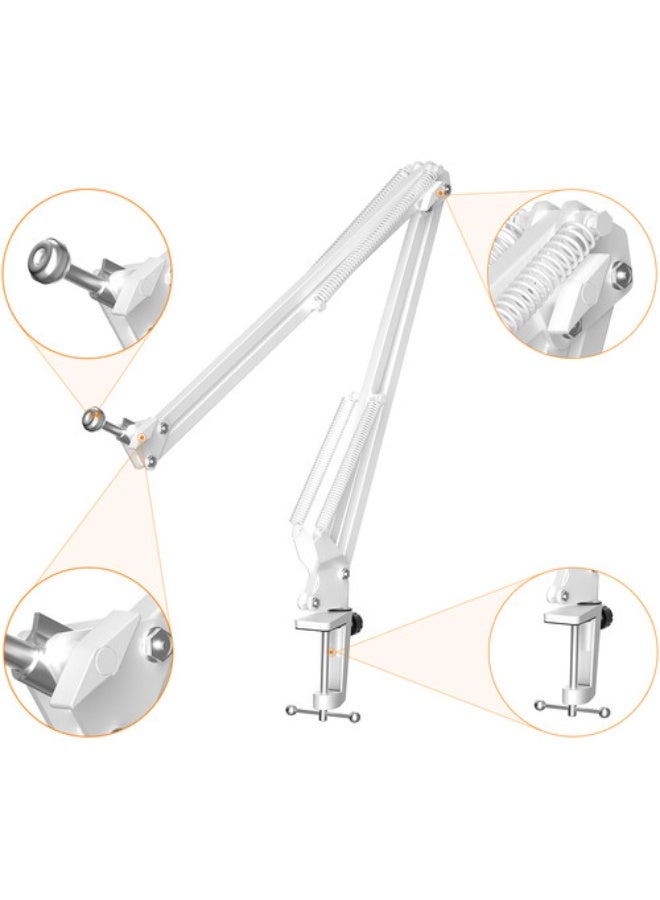 Comica Audio EJoy Uni Pro A RGB Cardioid Condenser Wireless/USB-C Microphone with Boom Arm (White) - Image 3