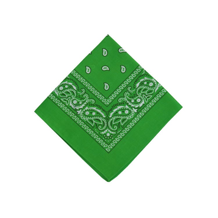 Cotton 74GSM Paisley Bandana HipHop Unisex dark green (polyester) 