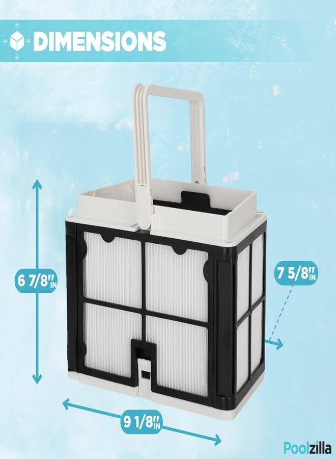 Poolzilla Ultra-Fine Pool Cleaner Filter Basket - Compatible with #9991460-R1, Dolphin S50, Nautilus CC, Echo, E10, E20, DX3 - Robotic Cleaner Cartridge Set - Image 3