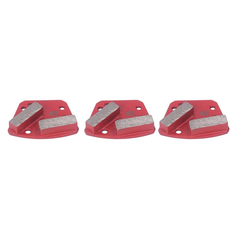 3Pcs Trapezoid Grinding Shoes 30 Grits with 2 Long Teeth for Concrete Floor Paint Removal - Image 2
