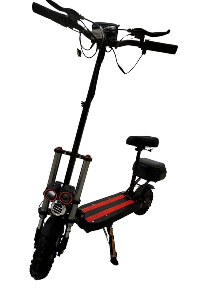 وينر سكاي سكوتر وينر سكاي K5 - محرك مزدوج، قوة 3000 واط، بدون فرشاة | بطارية 48 فولت، 15 أمبير/ساعة | تصميم قابل للطي | مكبر صوت بلوتوث ومقعد قابل للإزالة | مسند قدم خلفي وصندوق ملون | شاشة رقمية | مع شحن مجاني - Image 2