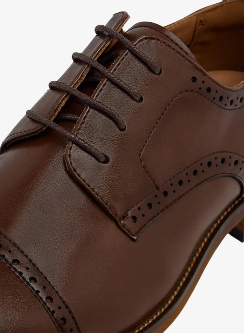 DUCHINI BROWN Men Lace-Up Derby Shoes for Men | Best Price UAE