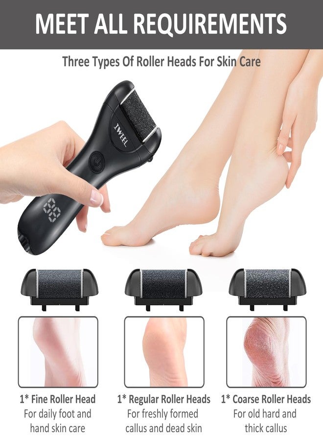 IWEEL Electric Foot Callus Remover, Rechargeable Portable Electronic Foot File Pedicure Kit, Electric Callus Remover for Feet, Pedicure Tools, Foot Scrubber File, Professional Foot Care for Dead Skin - Image 3