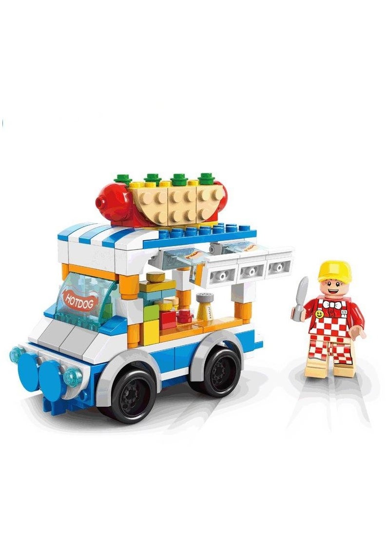 167-Piece Mini Street Food Stall Building Block Toy 
