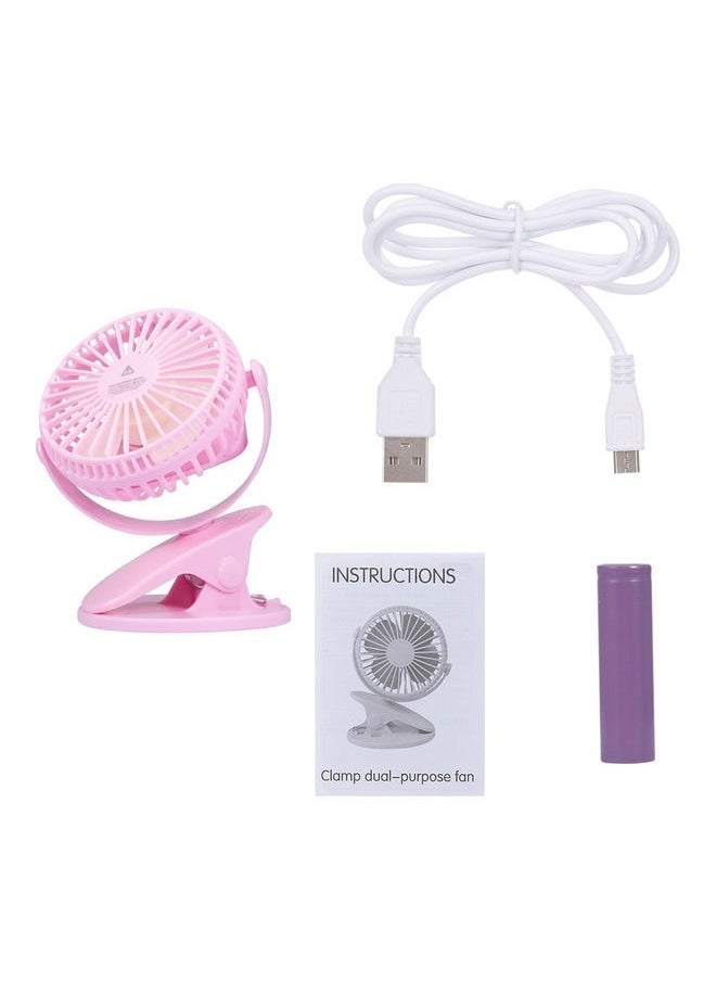 USB Rechargeable Cooler Fan With Clamp,Portable Mini Fan with clip, Desktop Fan Electric Fan Air Cooler Portable Fan for Home Student Dormitory and Office Fan，3 gears can be adjusted and 360 rotation