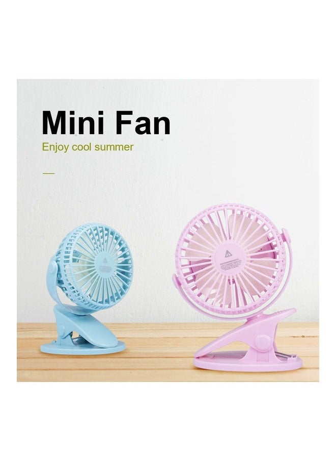 USB Rechargeable Cooler Fan With Clamp,Portable Mini Fan with clip, Desktop Fan Electric Fan Air Cooler Portable Fan for Home Student Dormitory and Office Fan，3 gears can be adjusted and 360 rotation