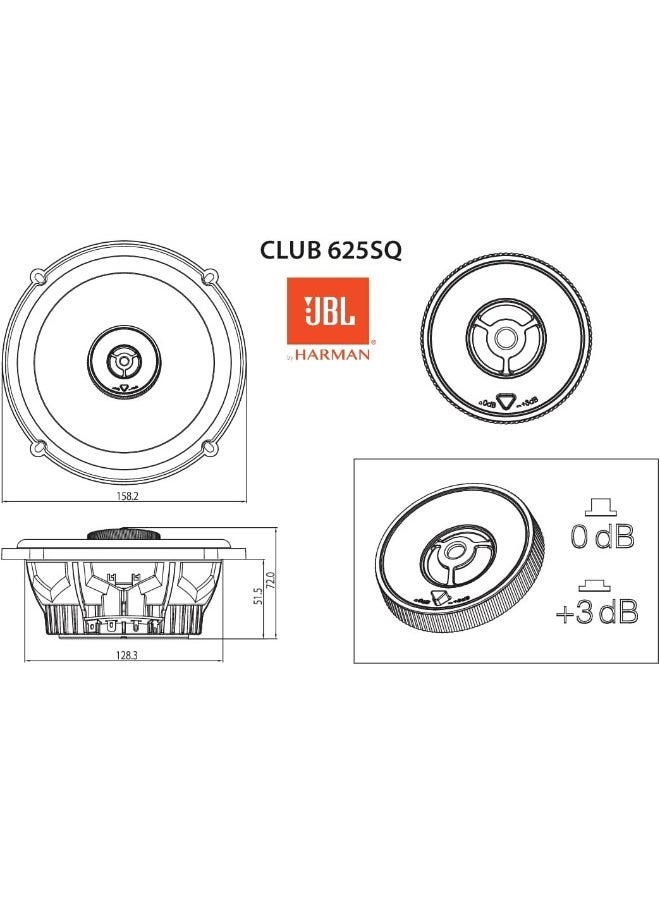 JBL Jbl Club 625Sq 6.5 (16Cm) Speaker Set Coaxial Sound Quality  - Image 4