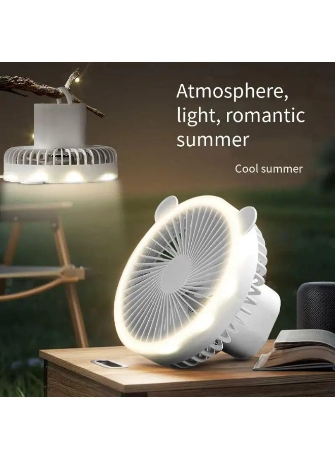 Generic - Rechargeable fan with LED light desk fan 2131 - Image 1