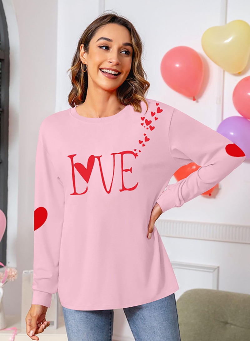 CAZYCHILD Valentines Day Shirt for Women: Love Heart Graphic Long Sleeve Valentine Pullover Tops Casual Valentines Gifts - Image 4